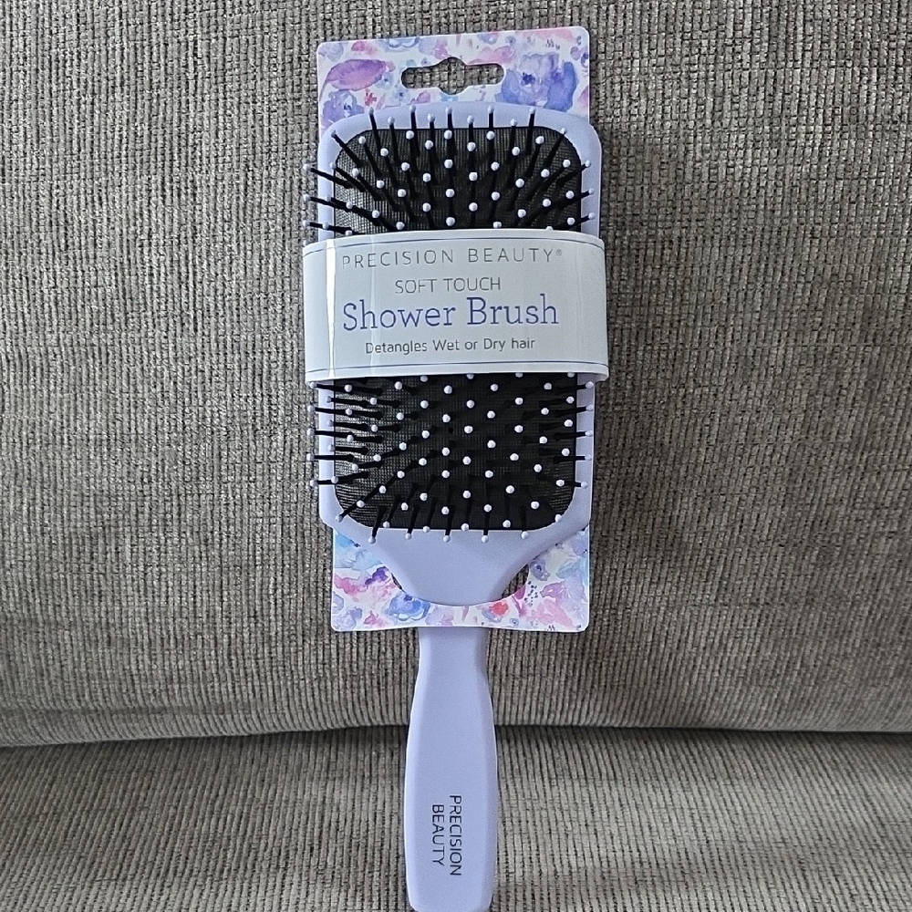 Precision Beauty Soft Touch Shower Brush - Purple, New. For Wet Or Dry Hair. - Picture 2 of 12